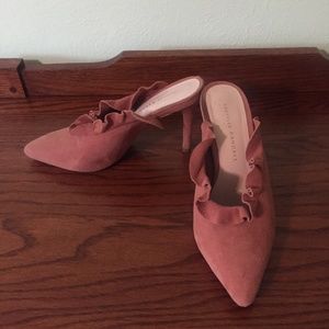 Loeffler Randall Ruffled Trimmed Mules